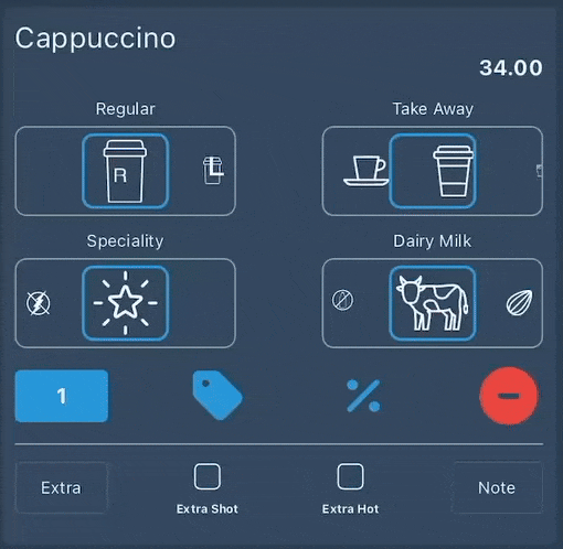 Tap to select modifier